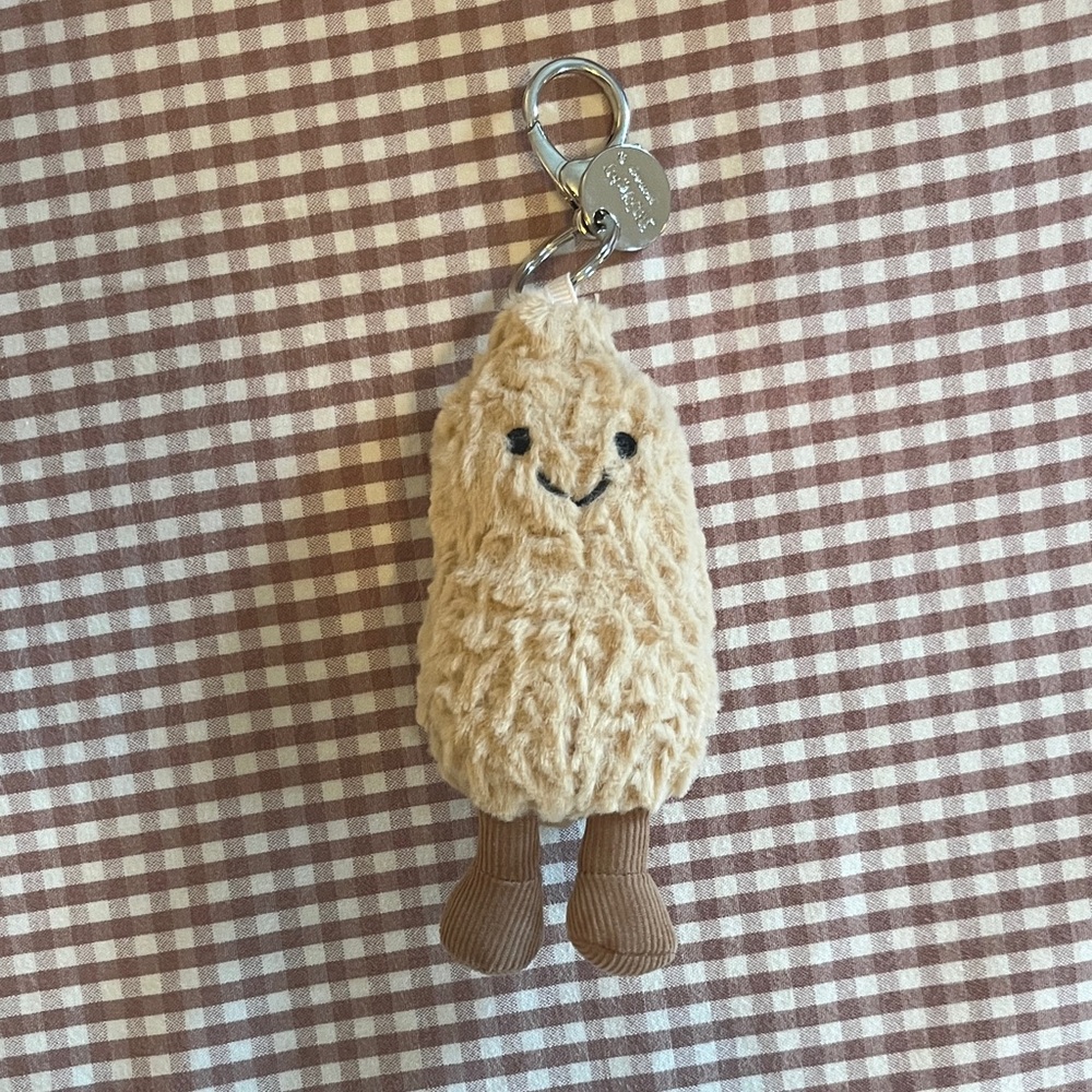 Jellycat peanut keychain